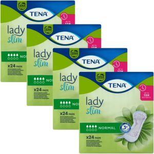 Tena Lady Slim Normal Absorbante pentru incontinență, 4 pachete a câte 24 bucăți - Îngrijire la domiciliu