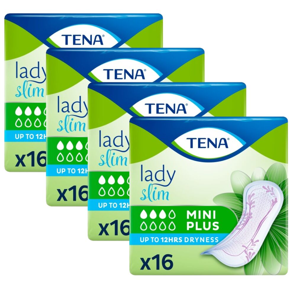 E-shop Tena Lady Slim Mini Plus mäkké inkontinenčné vložky 4x16ks
