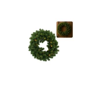 Karácsonyi LED-es koszorú, fenyőágakkal és fényekkel 141895562 - Ajtódísz