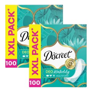Zwei Packungen Discreet Multiform Waterlilly Slipeinlagen, 2x100 Stück, für tägliche Frische - Damenbinden