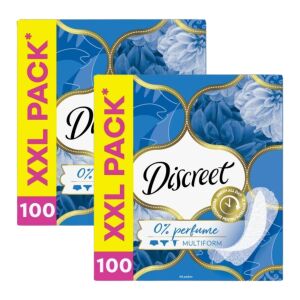 Discreet Multiform 0% Air Slipeinlagen, XXL Packung mit 200 Stück - Damenbinden