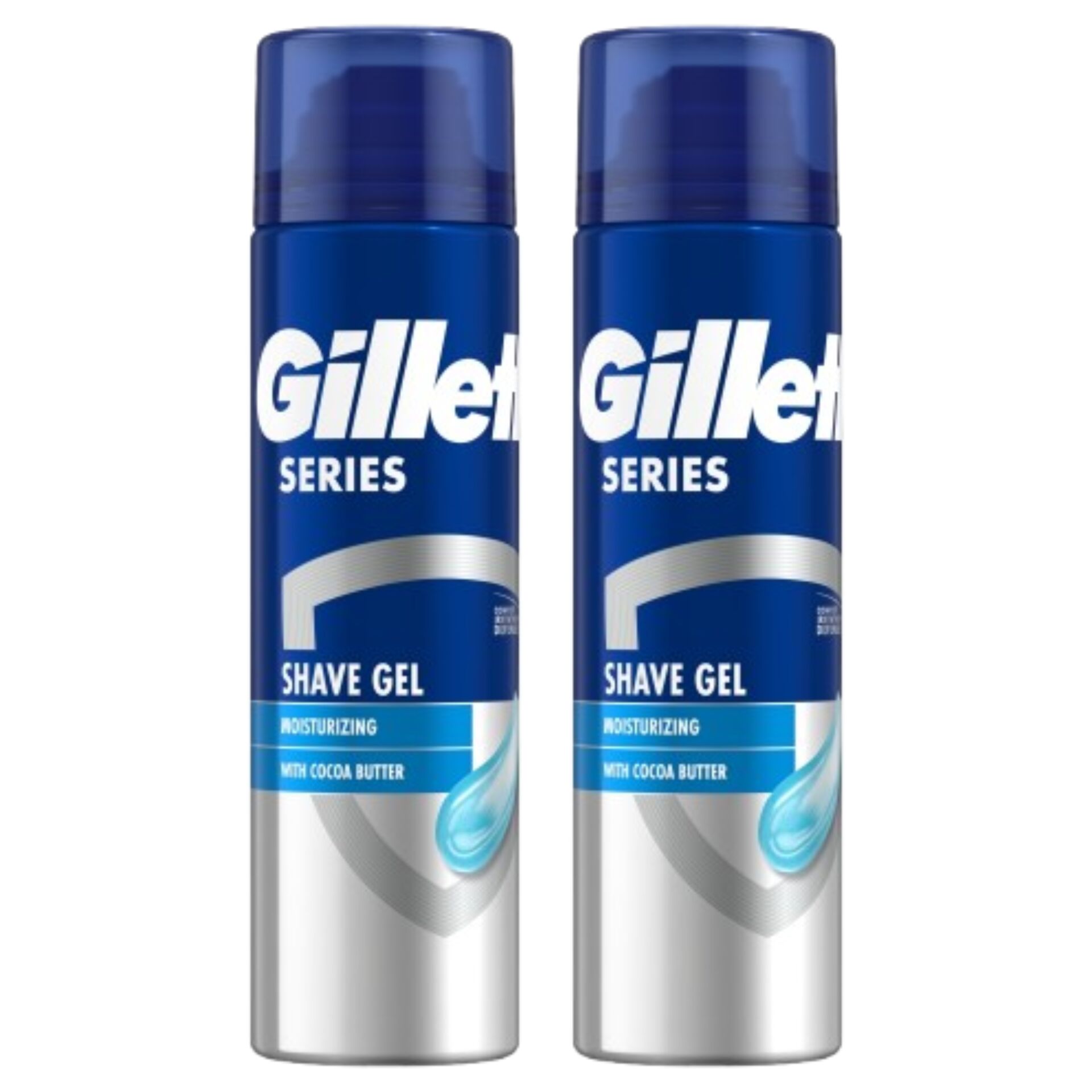 E-shop Gillette Series Hydratačný gél na holenie s kakaovým maslom 2x200ml