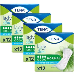 Tena Lady Slim Normal inkontinencia betét, 4 csomag 12 darabos - Inkontinencia betét