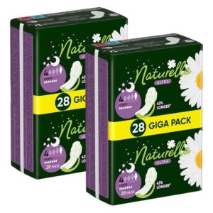 Naturella Ultra Night podpaski higieniczne, opakowanie 2x28 sztuk, na obfite krwawienia i ochronę na noc - Uroda i zdrowie