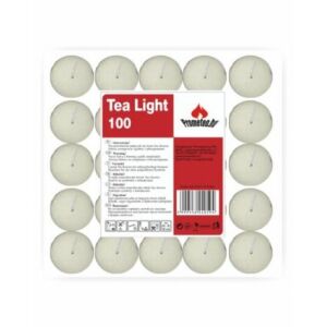 Teamécses 100 darabos teamécses készlet, tartós gyertyák lakberendezéshez és hangulathoz - Kegyeleti dekoráció