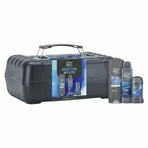 Sada Dove Men+Care Clean Comfort s kufríkom na náradie a produktmi - Dove
