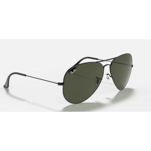 Ray-Ban Aviator RB3025 L2823 Čierne slnečné okuliare Uhol pohľadu - Dámske slnečné okuliare