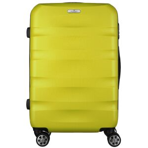 ABS+ közepes méretű sárga bőrönd titkosított zárral - Peterson 141911498 - Peterson