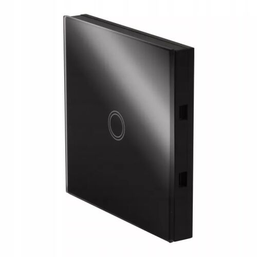 Szögletes nézet Smart RF fekete üveg érintő fénykapcsoló