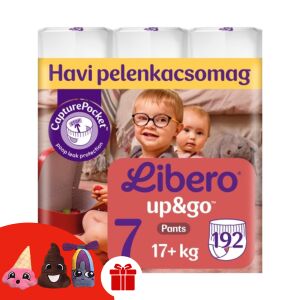 Libero Up&Go Junior Größe 7 (17+ kg) Windeln, 192 Stück, mit Fingerpuppen-Geschenk - Libero Windeln