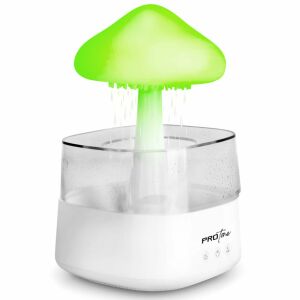 ProTone gomba alakú párásító zöld fénnyel és esőcseppekkel - Levegőkezelés