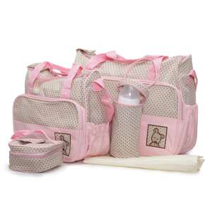 Cangaroo Stella Pelenkázó táska szett #bézs-rózsaszín