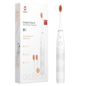 Oclean Flow szónikus elektromos fogkefe, fehér, 5 tisztítási móddal, ferde nézet - Elektromos fogkefe