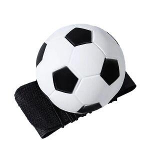 Minge Saltareata Hiperelastica, Flippy, Model Minge de Fotbal cu Fixare de Mana, Space Moon Ball foarte Elastica, Antistress pentru Copii, Diametru 66 mm, Alb Negru