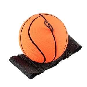Minge Saltareata Hiperelastica, Flippy, Model Minge de Basket cu Fixare de Mana, Space Moon Ball foarte Elastica, Antistress pentru Copii, Diametru 66 mm, Portocaliu