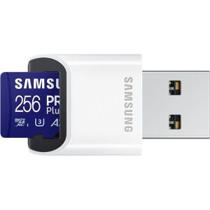 256GB microSDXC Samsung Pro Plus CL10 U3 A2 V30 + kártyaolvasó (MB-MD256SB/WW) (MB-MD256SB/WW) 141944581 - USB kártyaolvasó