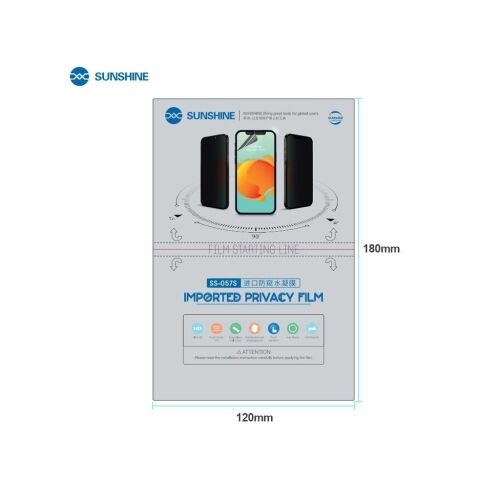 SUNSHINE SS-057S hidrogel privát kijelzővédők okostelefon készülékhez, 50 db 141945548