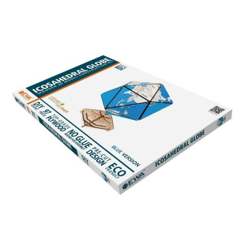 Ikozaéder földgömb kék - 3D prémium puzzle 141945924