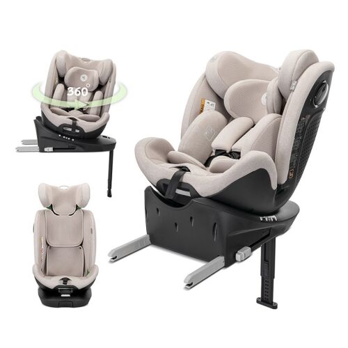 Lorelli Perseus i-Size 360°-ban Forgatható Bézs Autósülés Isofix-szel - Autós gyerekülés