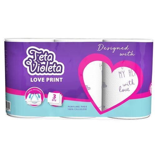Violeta háztartási papírtörlő LOVE 3 db 141947634
