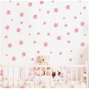 Falmatrica gyerekszobába, BRUP Home Decor - Rózsaszín csillagok 141948890 - Gyerek falmatrica