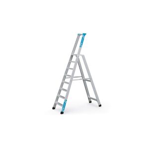 Zarges Seventec S Szegecselt lépcsős állólétra 1x8 fokos  szerszámtartóval (Munkamagasság 3,75m) 141949886 - Létra és fellépő