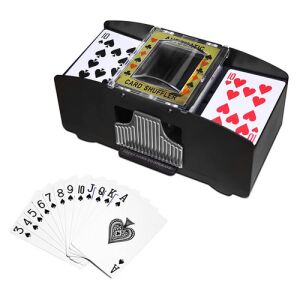 Póker kártya keverő gép 2 paklihoz, elemes, 10 x 20,3 cm