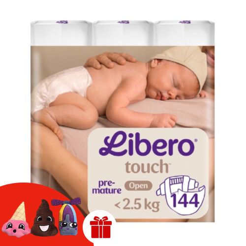 Libero Touch scutec prematur 0-2, 5kg nou-născut (144pcs) + cadou 3 buc. 141951074