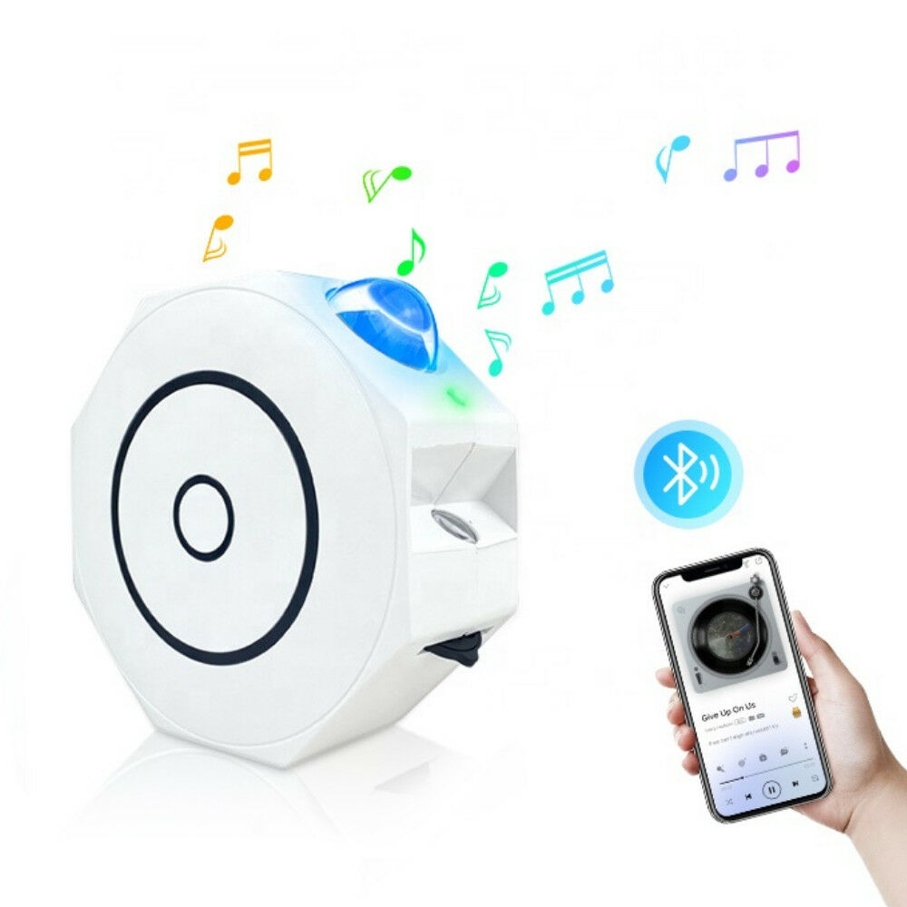 Ośmiokątny projektor gwiazd LED i głośnik Bluetooth – lampa projektora gwiazd nocnych z pilotem