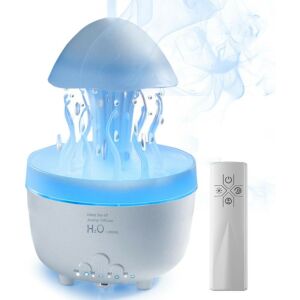 Aróma difuzér a zvlhčovač s efektom dažďa s dynamickou rotáciou, 7-farebné LED osvetlenie, tichá prevádzka - biela 141954642 - Osviežovače vzduchu