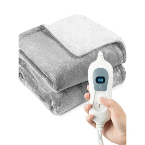 Elektromos melegítő takaró 180x130 cm, nagy méretű, időzítővel és távirányítóval 141954692