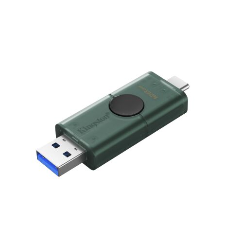 Kingston DataTraveler DuoG2 128 GB USB Type-A / USB Type-C 3.2 Gen 1 (3.1 Gen 1) Schwarz, Grüner USB-Stick 141962690