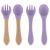 Gyermek szilikon evőeszközök 8 darabos készlet lila 141963981