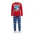 Pijama copii Sonic the Hedgehog, roșu și albastru, mânecă lungă, mărimea 8 ani