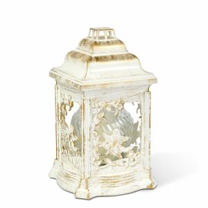 BEWELLO angyalos kegyeleti mécses, fehér és arany antik kivitel - Mécses