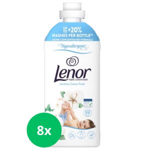 Lenor Sensitive Cotton Fresh Weichspüler, 8er Pack, hypoallergene Formel - Lenor Spülen