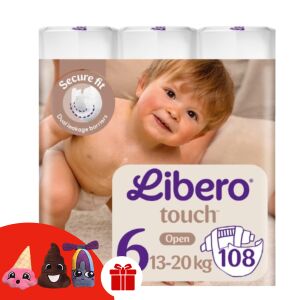 Libero Touch Pants 13-20kg Large 6 (108szt) + Gift 3 szt. 141964846 - Libero Pielucha