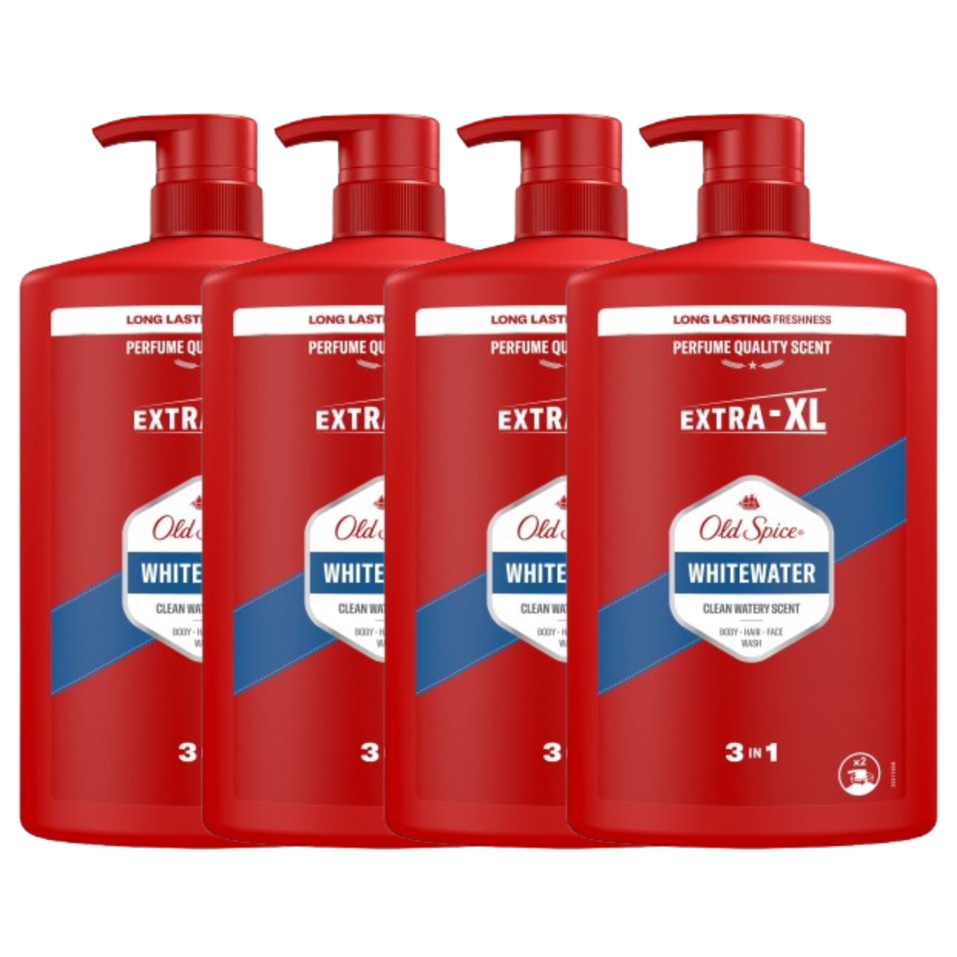 E-shop Old Spice Whitewater Pánsky šampón a sprchový gél 3v1 4x1000ml