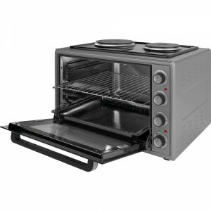 Kis tűzhely Elite EMO-65302G, 2000W, 65 l, 3 funkció, dupla üveg, termosztát, időzítő, rozsdamentes acél 141966432 - Elite