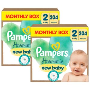 Pampers Harmonie monthly nappy pack 4-8kg Mini 2 (2x204pcs) 145220704 - Pampers Diaper