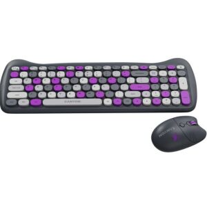 Set tastatura si mouse fara fir Canyon, HSET-W6 Kitty Edition, violet 141967063 - Canyon