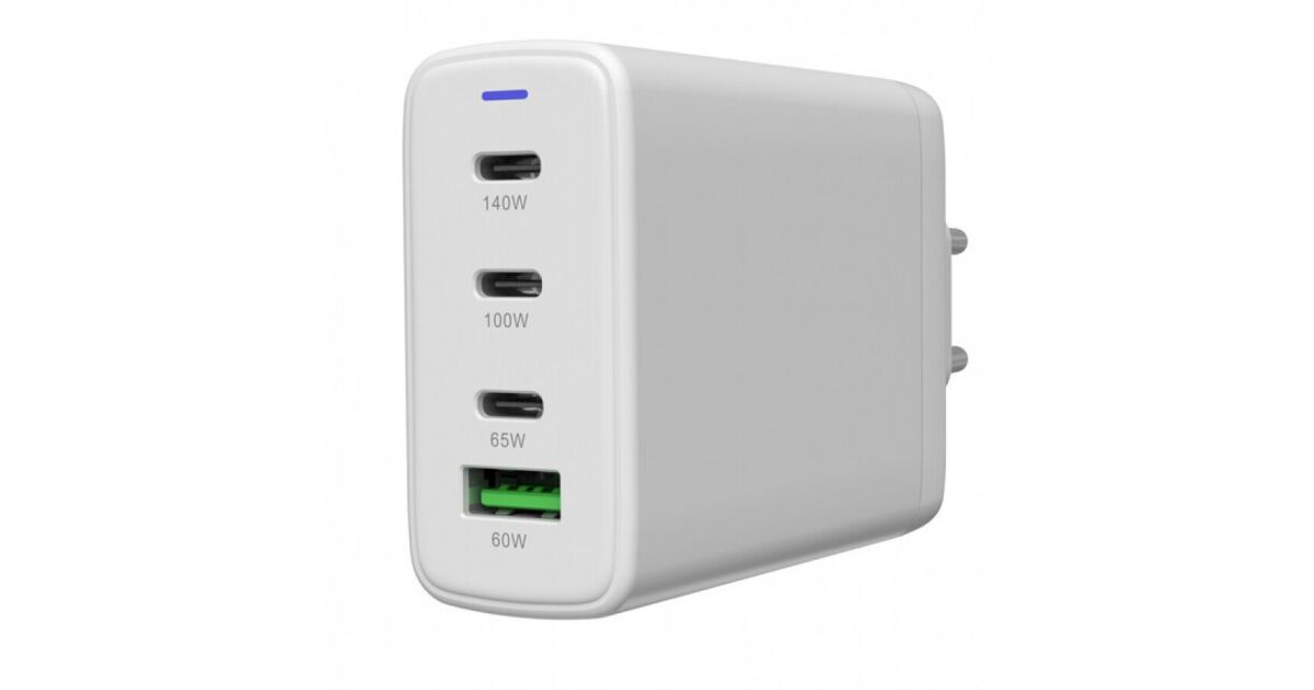 Incarcator retea CANYON CNS-CUW140ACC, 140 W GaN, 3x USB Type-C PD, 1x USB-A QC Alb 141967090