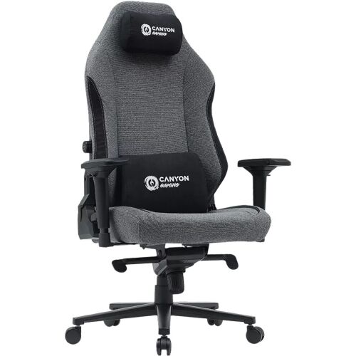 Canyon Boulder XLCH01 grauer Gaming-Stuhl mit Lenden- und Kopfstütze