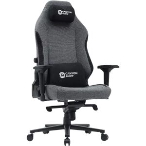 Scaun gaming gri Canyon Boulder XLCH01 cu suport lombar si tetiera - Canyon
