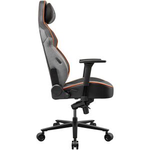 Scaun gaming Cougar NxSys Aero, negru și portocaliu, design ergonomic, vedere laterală - Scaune Gaming
