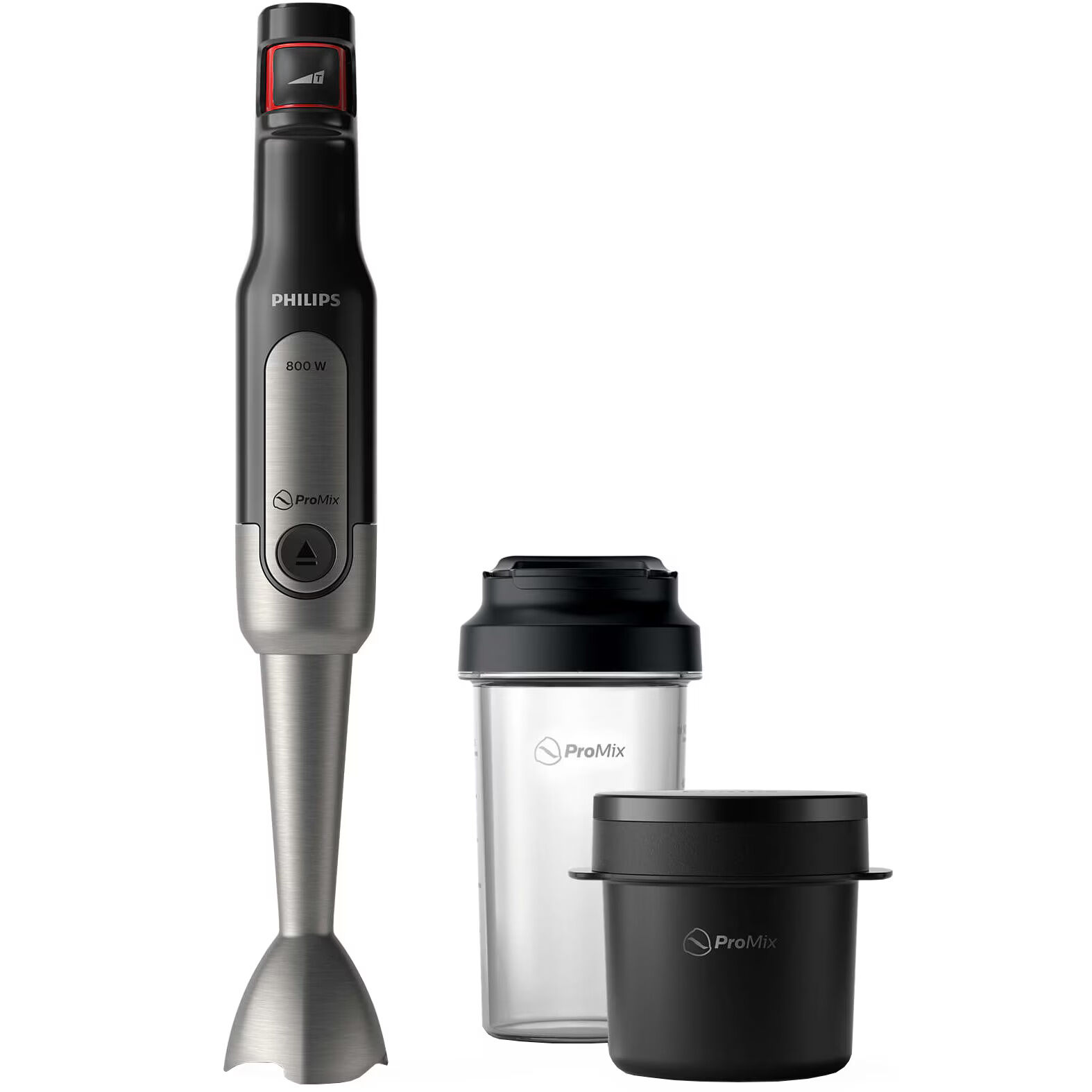 Mixer vertical Philips Viva Collection HR2651/90, 800 W, Viteza variabila + Turbo, recipient on-the-go si supa, Negru