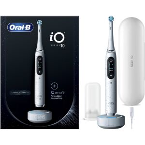 Periuta de dinti electrica Oral-B iO10 cu incarcator iOSense, Tehnologie Magnetica si Micro-Vibratii, Inteligenta artificiala, Display led, Senzor de presiune Smart, 7 moduri, 1 capat, Suport 141969022 - Oral-B