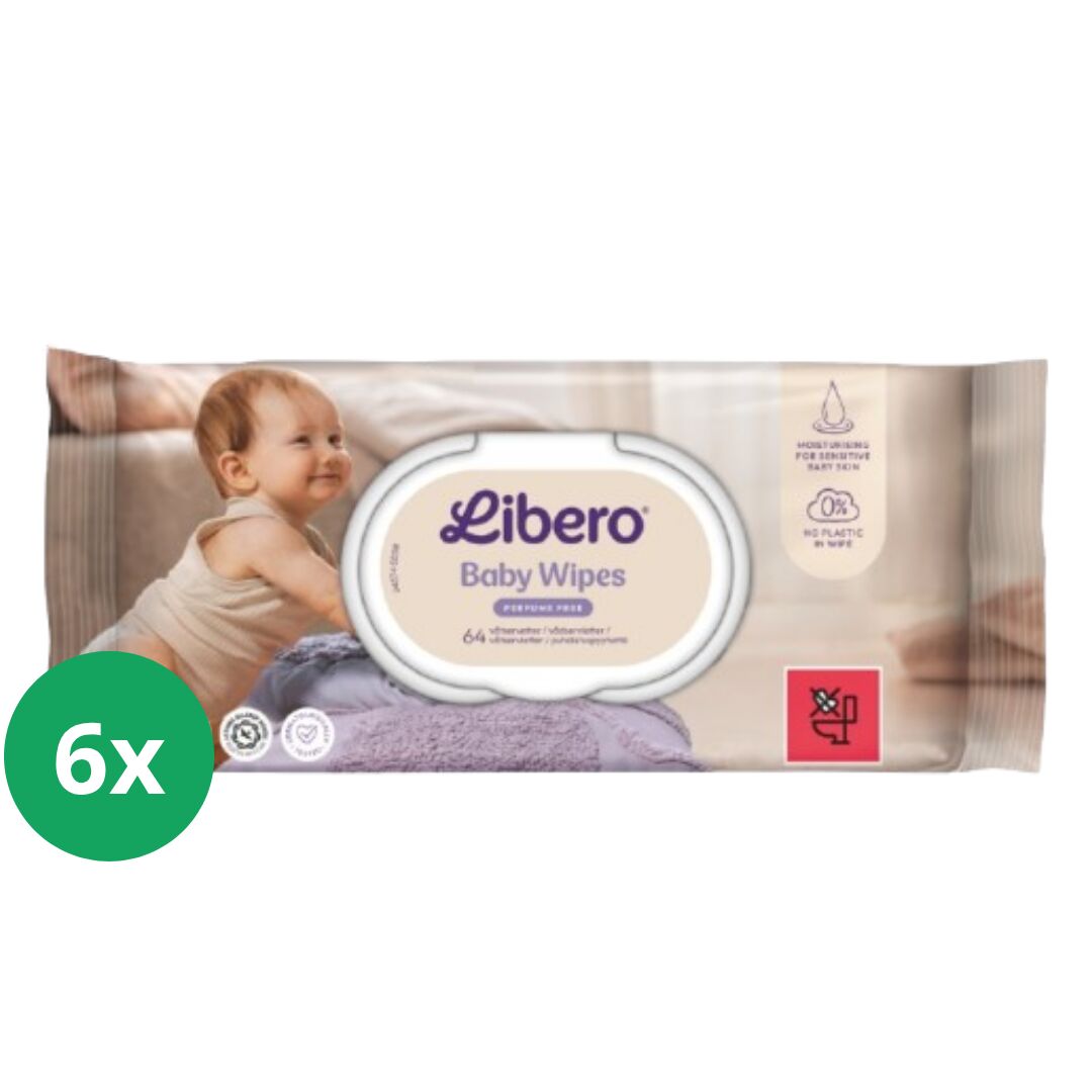 E-shop Libero Vlhčené obrúsky bez parfumu a plastu 384ks