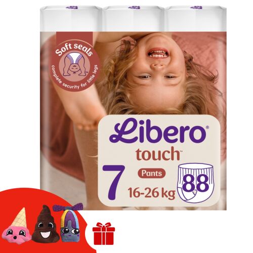 Libero Touch Diapers 16-26kg Junior 7 (88pcs) + Gift 3db Finger Pads 141972678