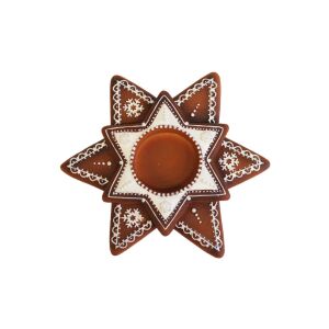 Mézeskalács gyertyatartó teafényes gyertyához 15cm 141972963 - Mécsestartó